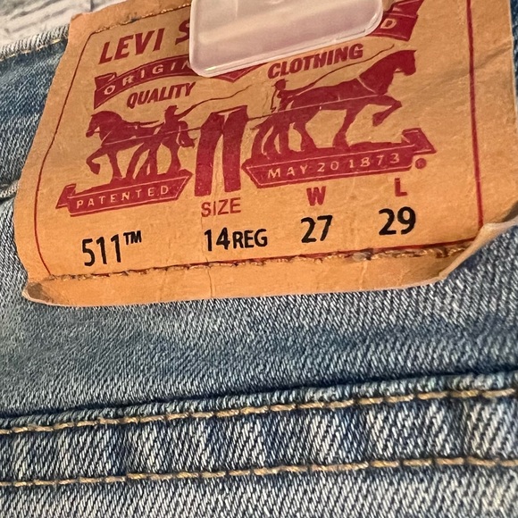 Levi’s Boys 511 Flex Stretch Denim Jeans Size 14 Reg - Picture 8 of 9
